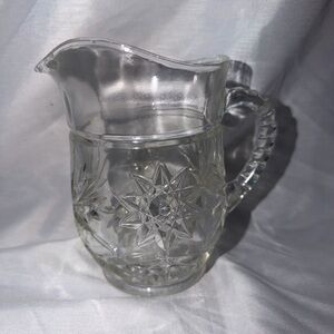 Vintage Anchor Hocking Star of David Glass Pitcher